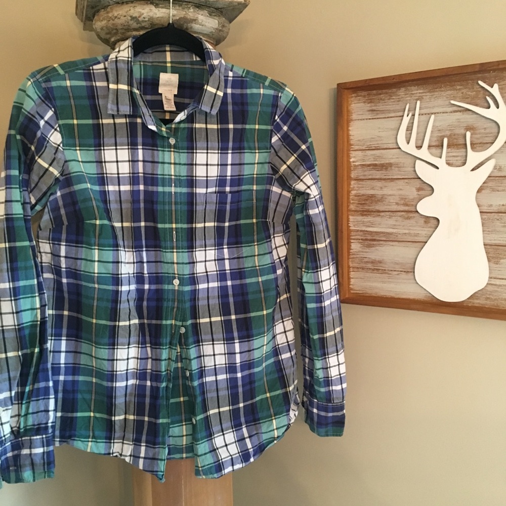 J Crew Tartan plaid button up “The boy shirt”